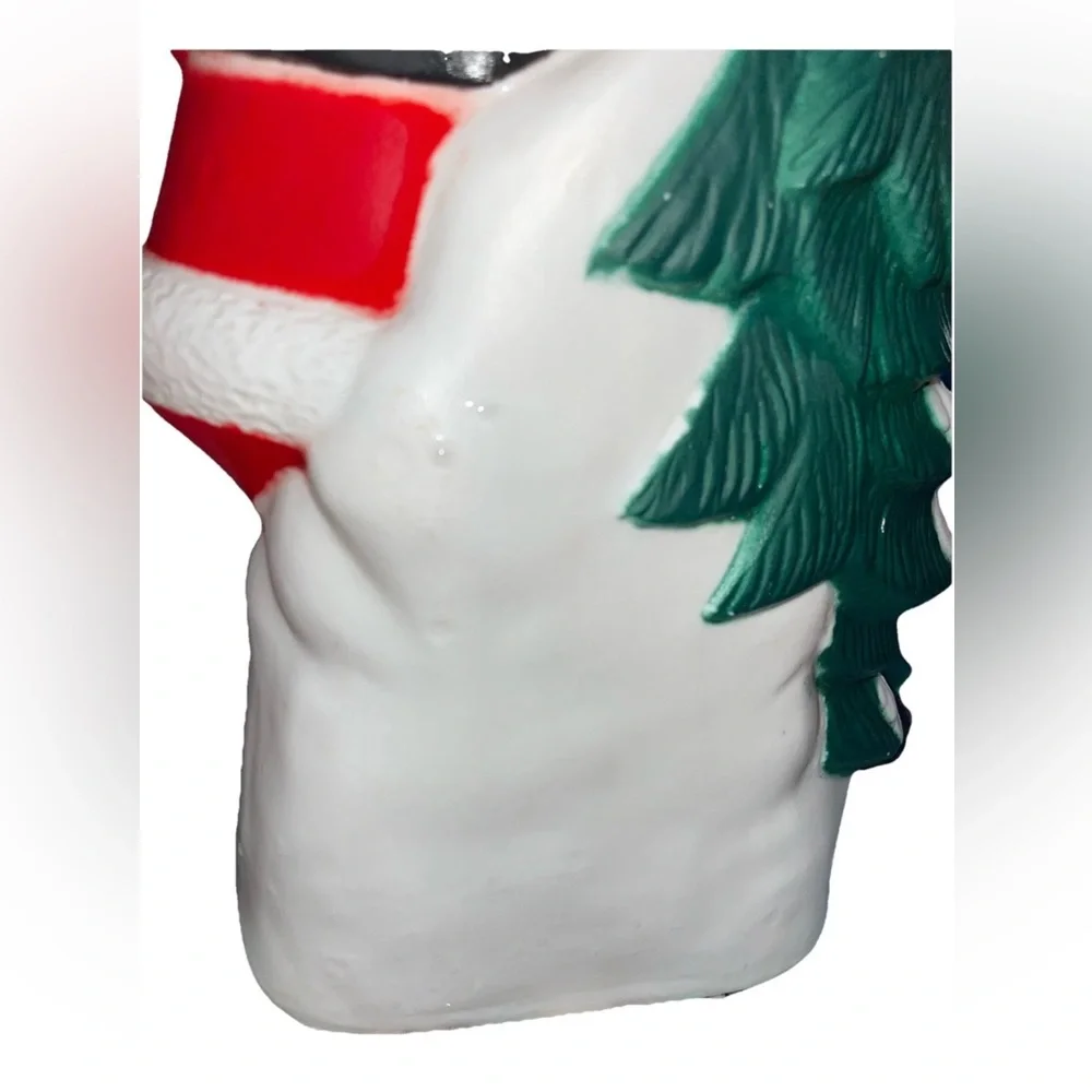 Vintage Santa Claus tabletop blow mold TPI 2004 Canada Christmas santa tree 18”‎